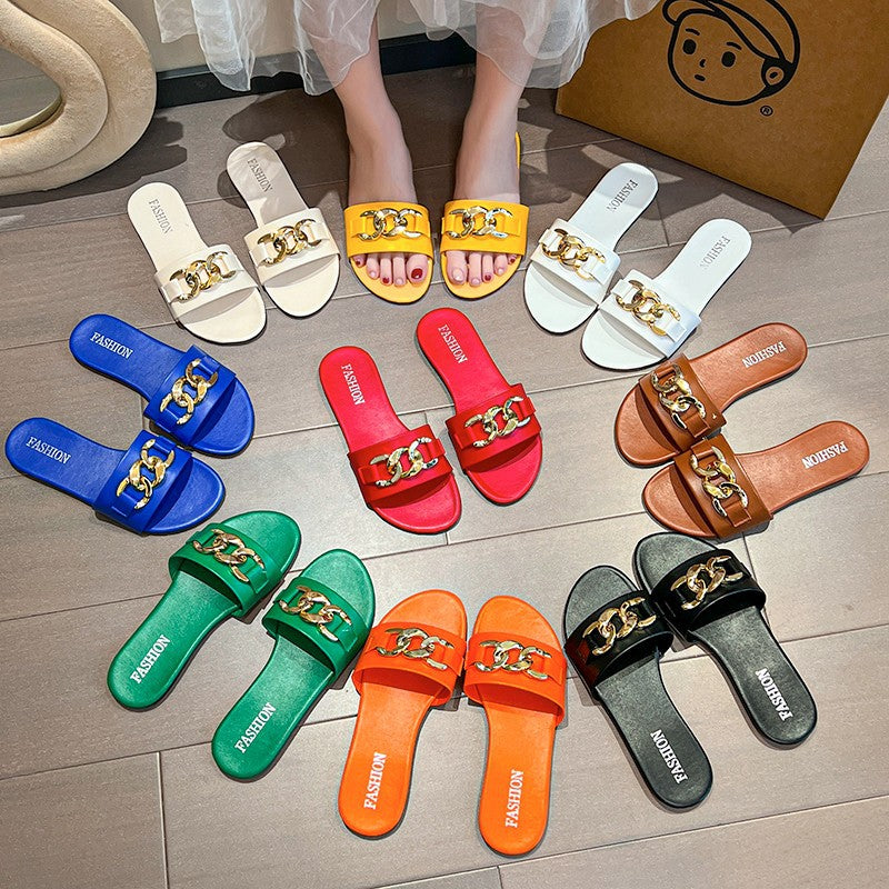 Women's Flat Outdoor Slippers