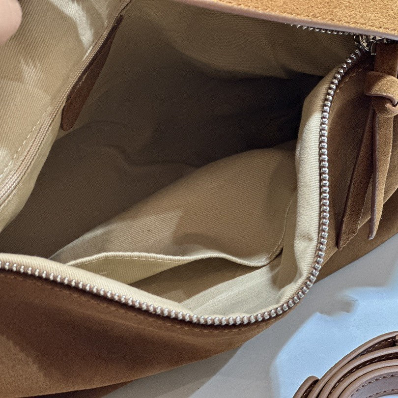 Womens Leather Handbag Premium Matte Suede Cowhide Tote Crossbody Bag