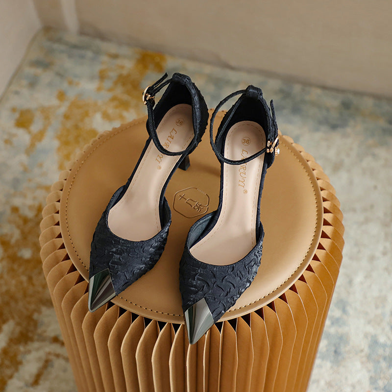 Women's Satin Anti-Collision High Heels