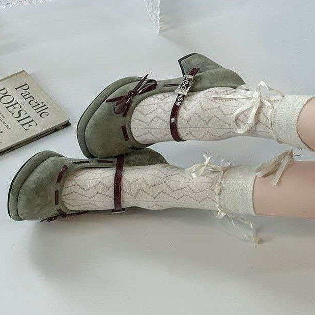 Women's Bowtie Chunky Heel High Heels