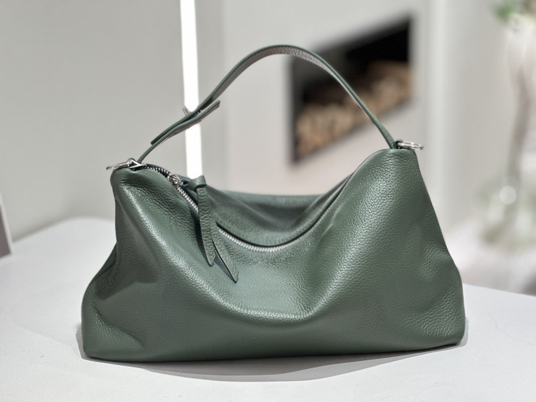 Womens Leather Handbag Premium Matte Suede Cowhide Tote Crossbody Bag