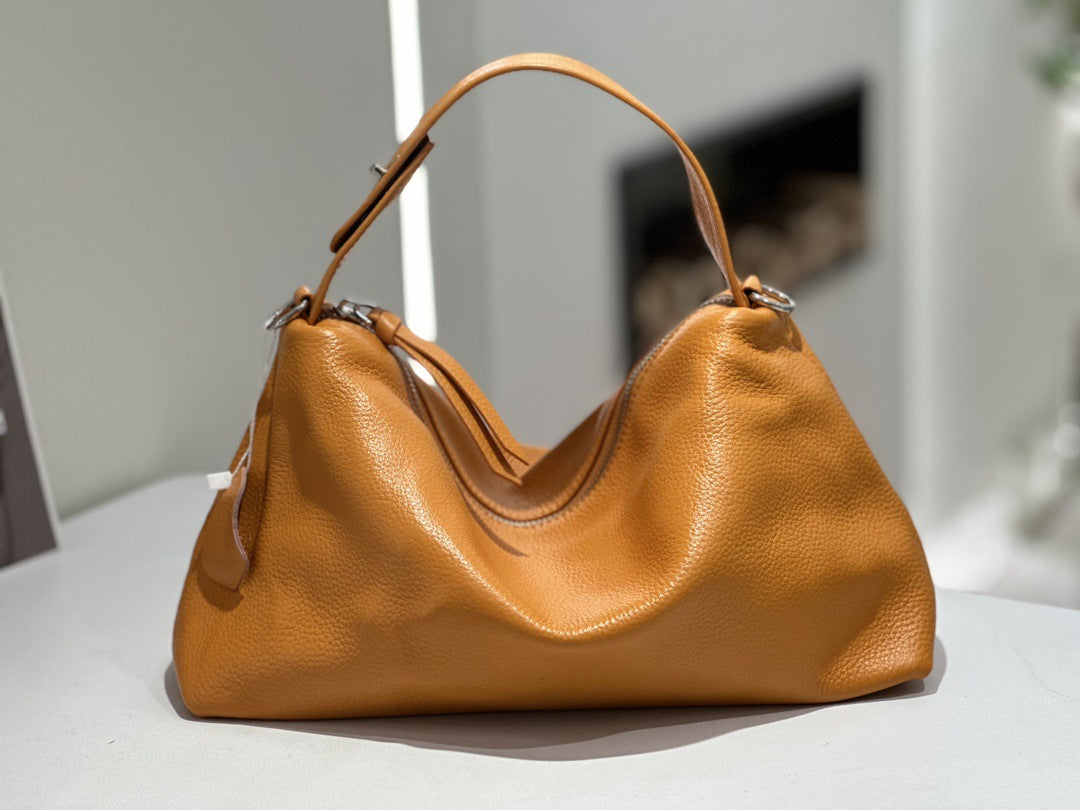 Womens Leather Handbag Premium Matte Suede Cowhide Tote Crossbody Bag